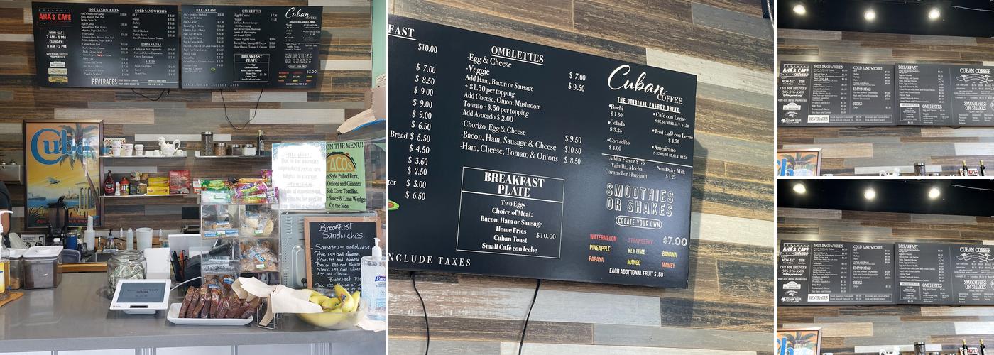 Ana's Café Cubano ***(GREEN ST LOCATION)** Menu