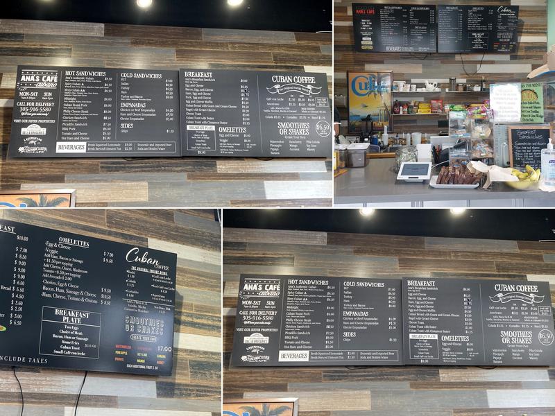 Ana's Café Cubano ***(GREEN ST LOCATION)** Menu