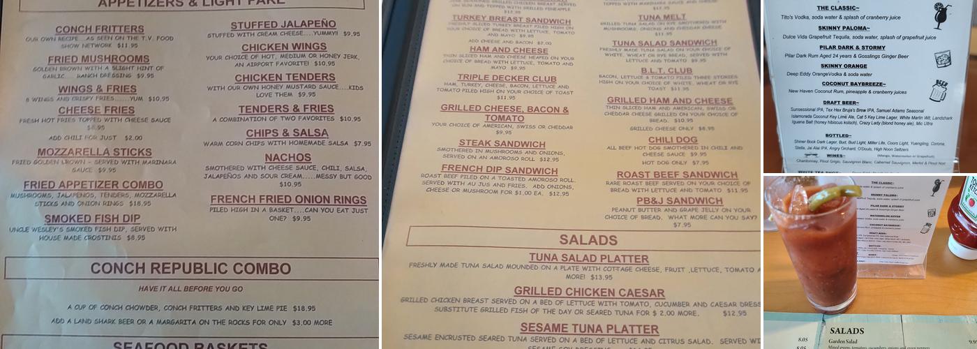 Conch Flyer Menu