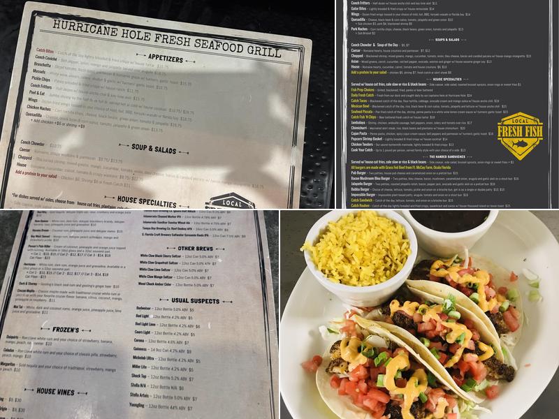 Hurricane Hole Menu