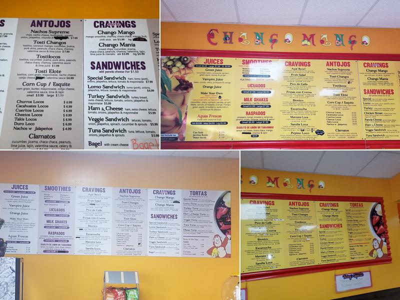Chango Mango Menu