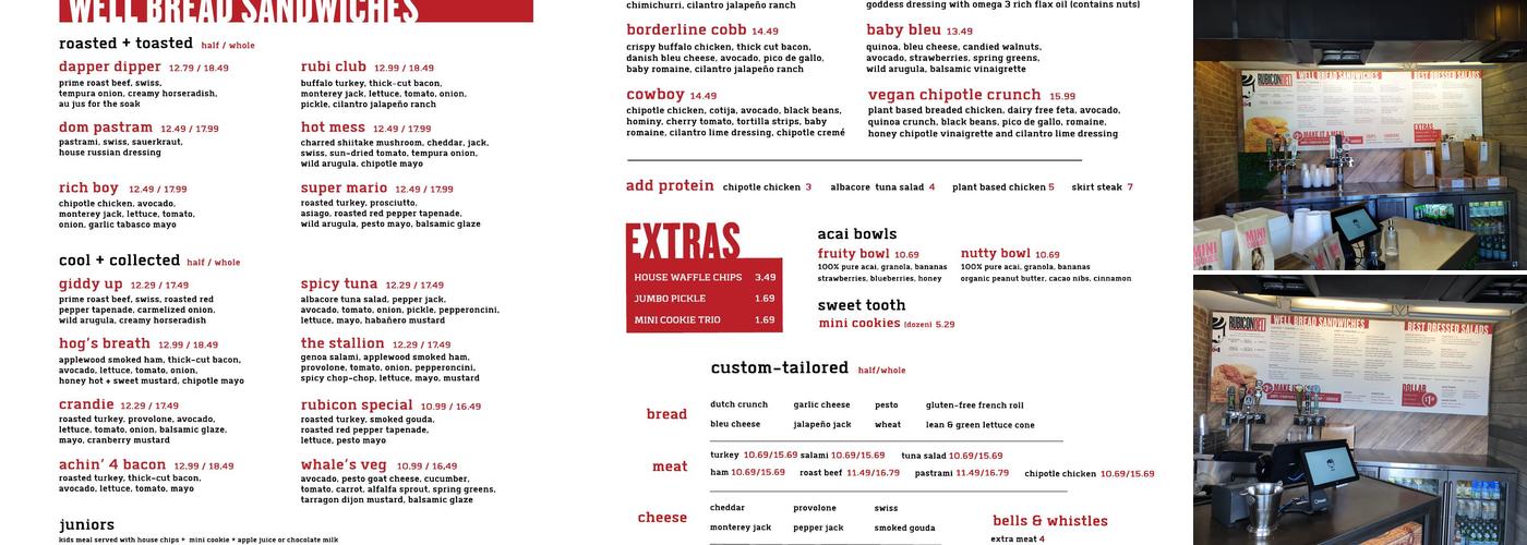 Rubicon Deli Mission Hills Menu