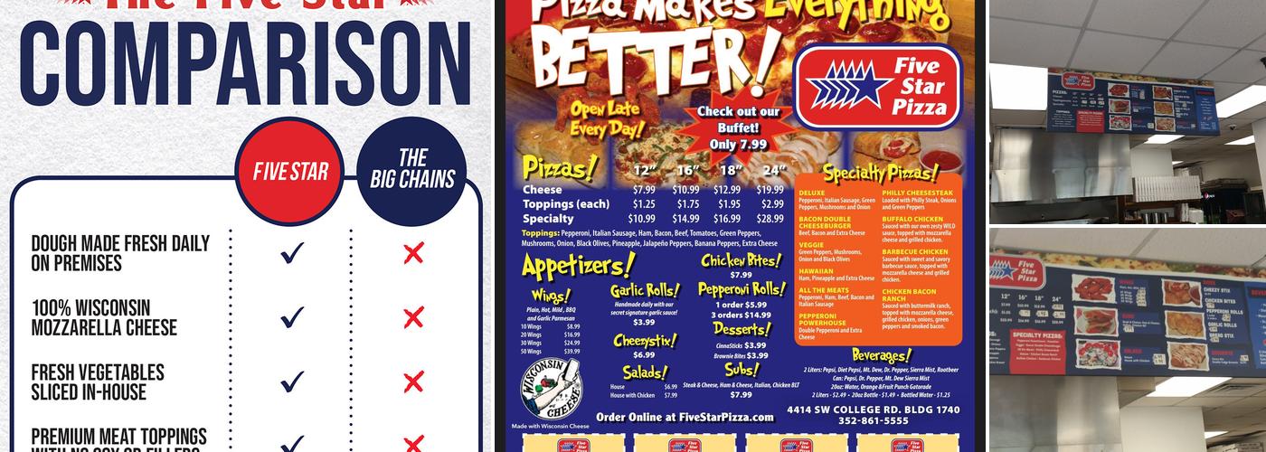 Five Star Pizza - Ocala Menu