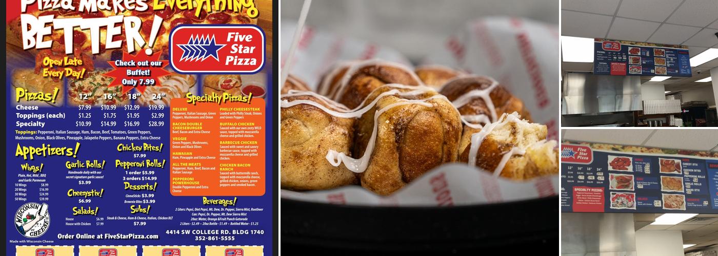 Five Star Pizza - Ocala Menu