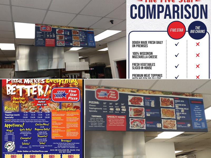 Five Star Pizza - Ocala Menu