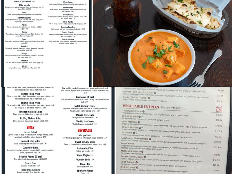 Tikka Lounge Menu
