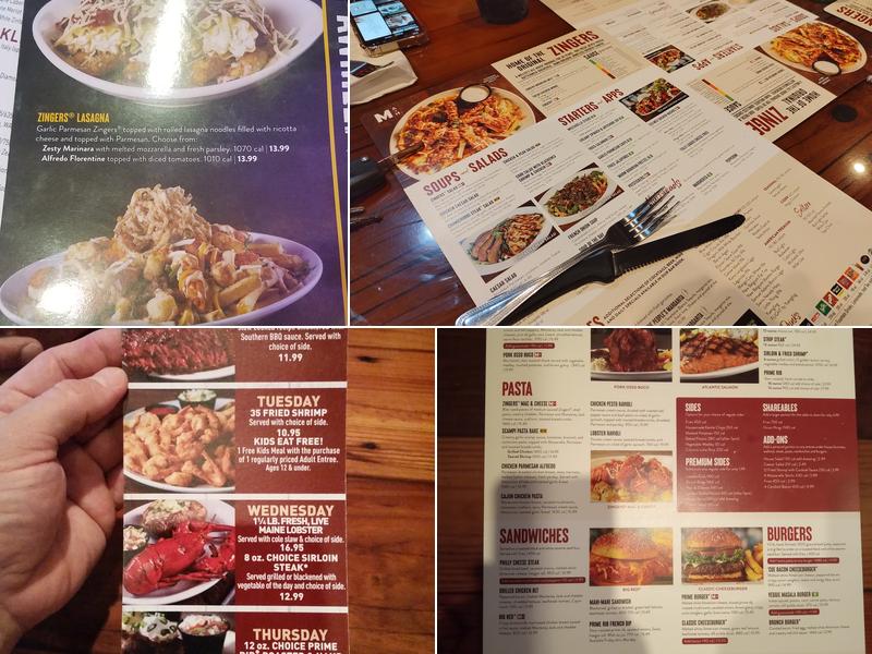 Miller's Ale House Menu