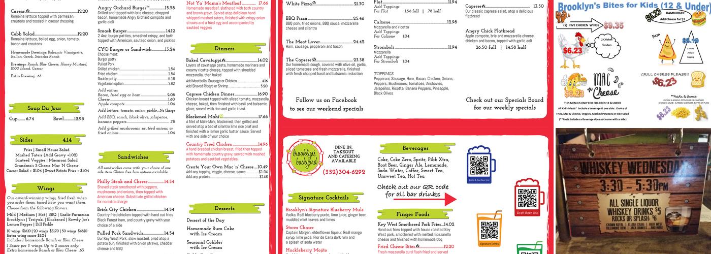 Brooklyn's Backyard Menu