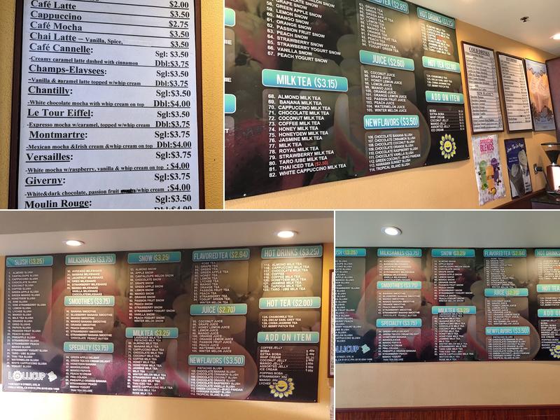 Lollicup Tea Zone Menu