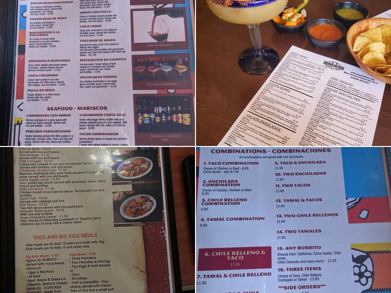 Casa Don Diego Restaurant Menu
