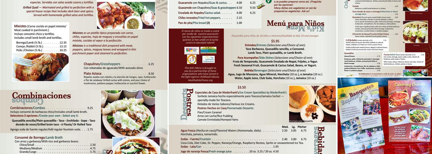 Aqui Es Texcoco Menu
