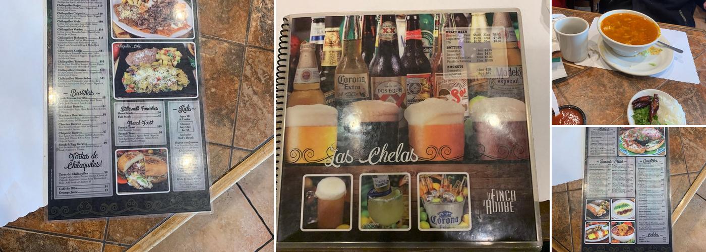 La Finca D'Adobe Menu