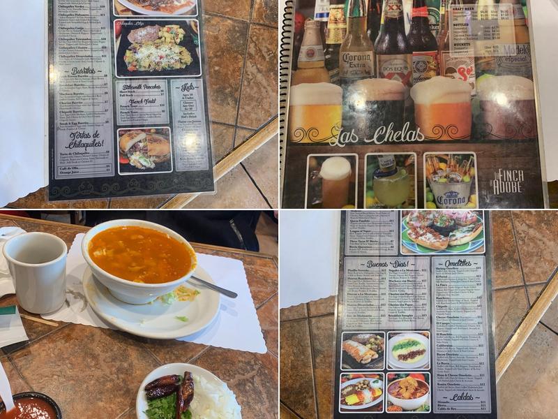 La Finca D'Adobe Menu