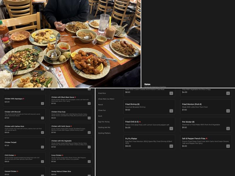 Golden House Chinese Restaurant Menu