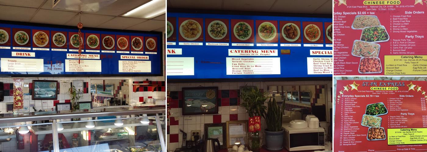 Star Express Menu
