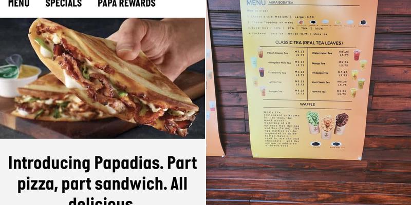 Papa Johns Pizza Menu