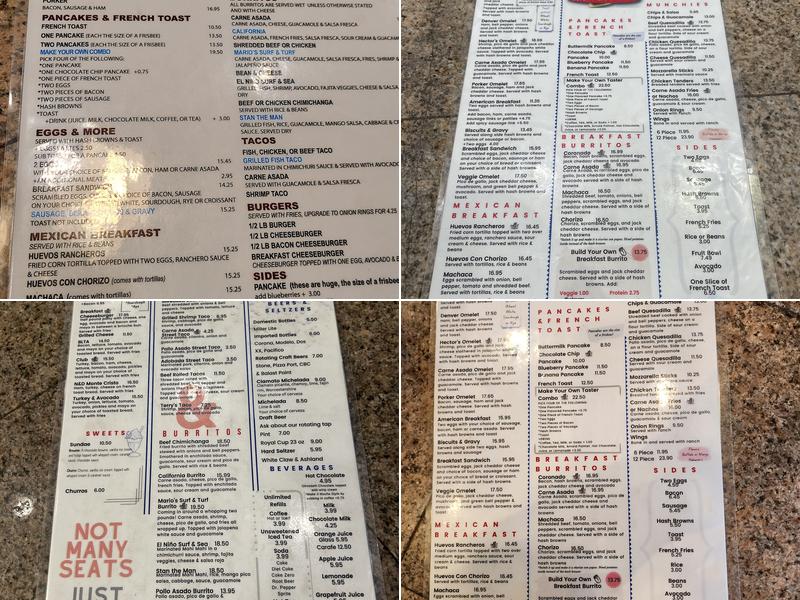 Night & Day Cafe Menu