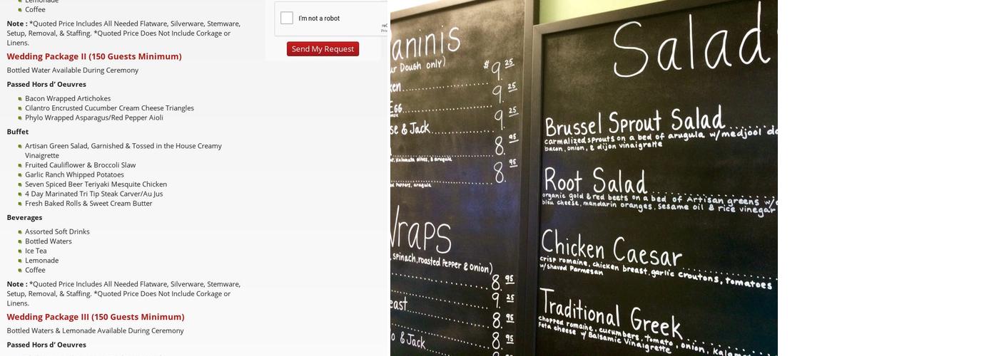 Turf Club Catering Deli & Cafe Menu