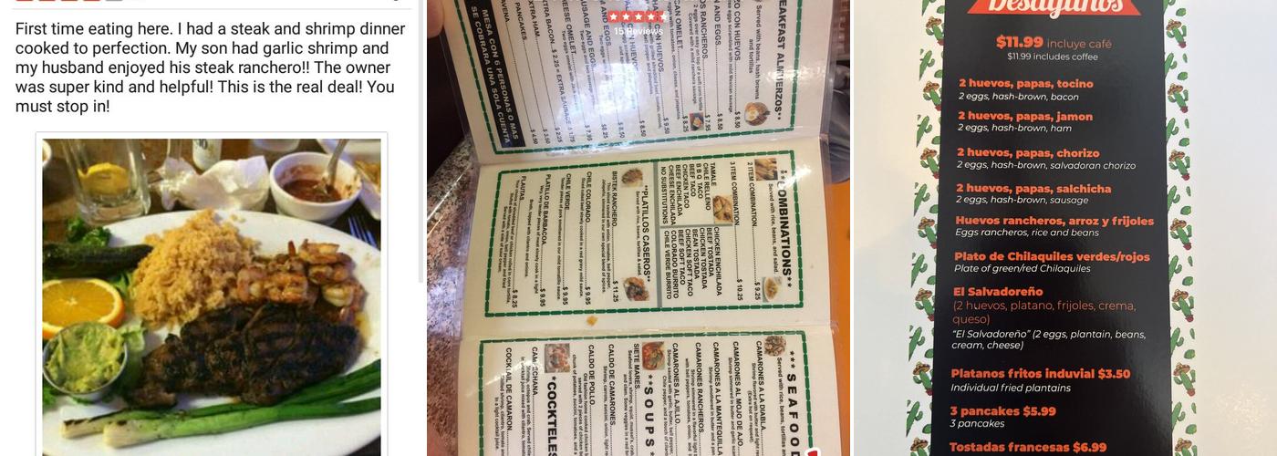 El Rinconcito Menu