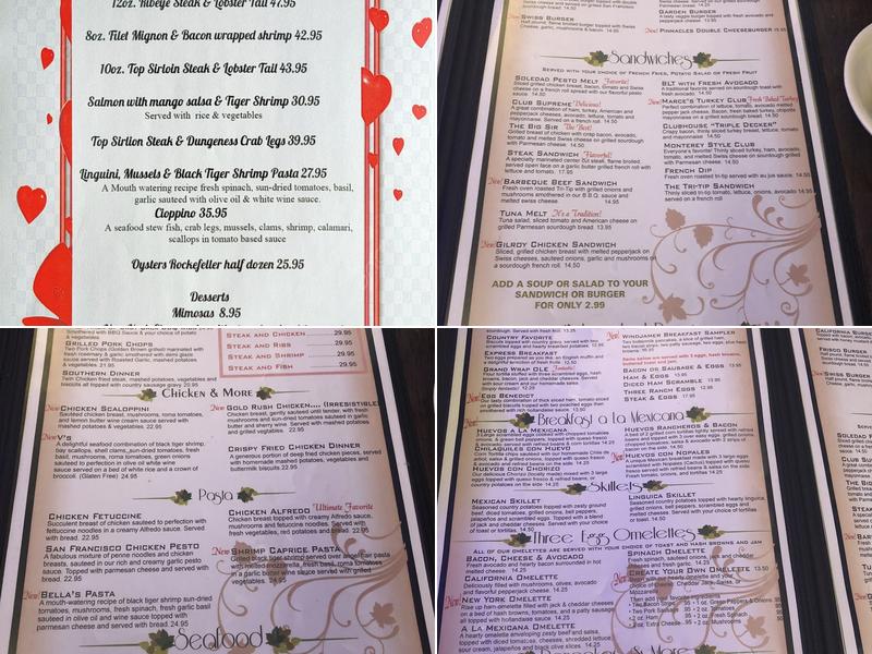 The Windmill Restaurant Menu