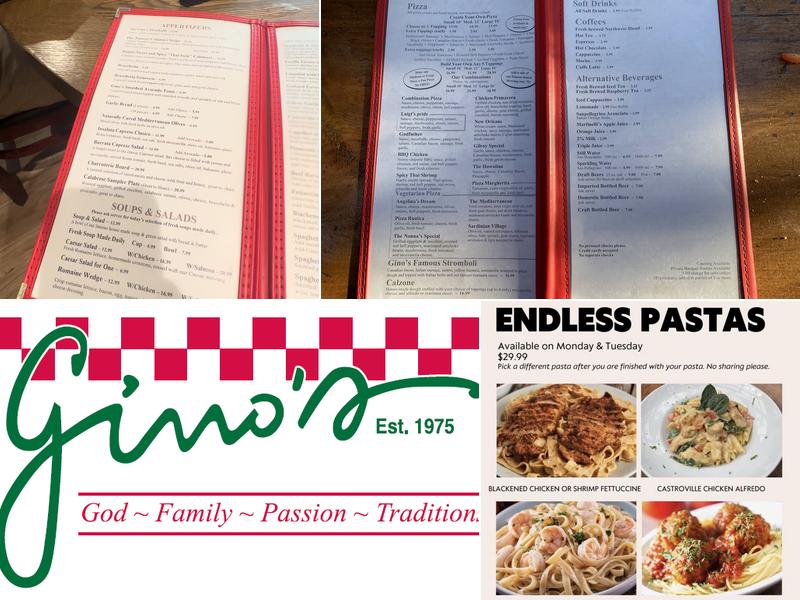 Gino's Menu