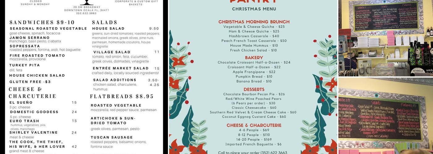 Stella's Modern Pantry Menu