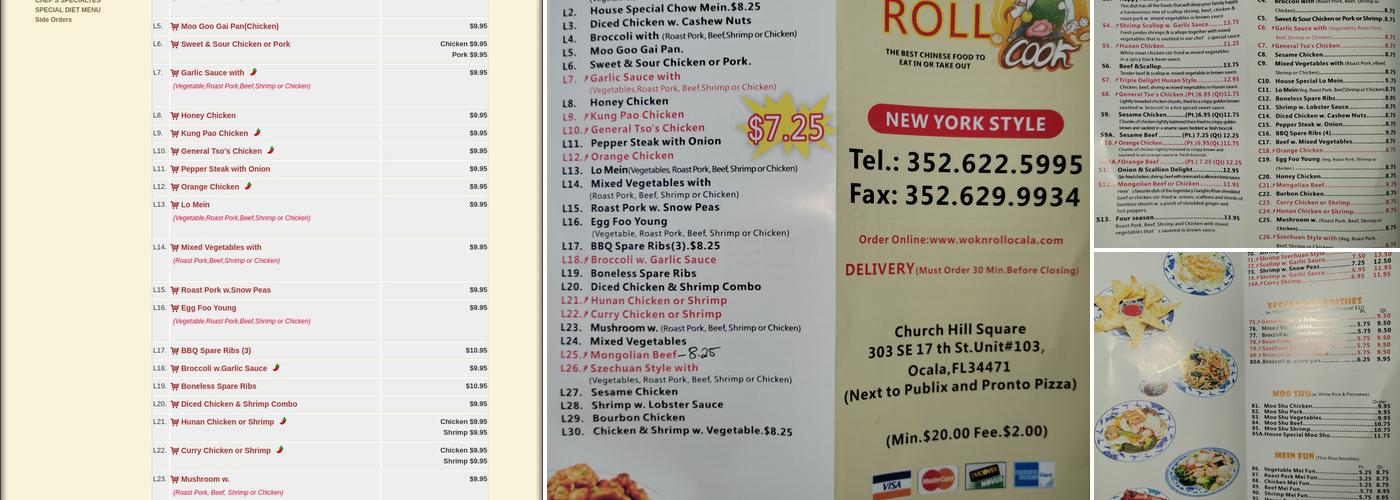Wok N'Roll Menu
