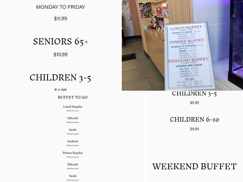 China Lee Buffet Menu