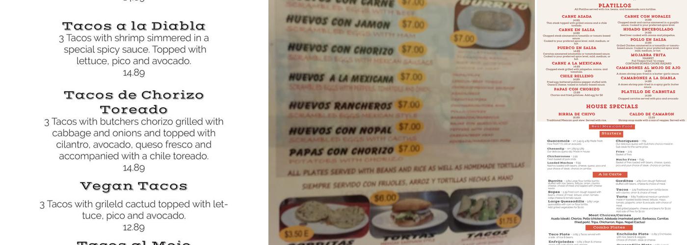 Taqueria Becerra Menu