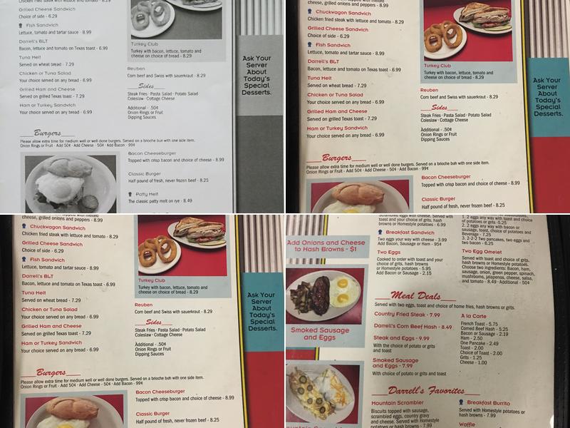 Darrell's Diner Menu