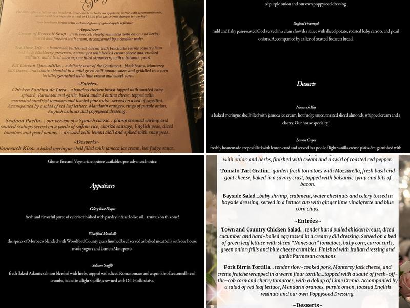 The Glitz Menu