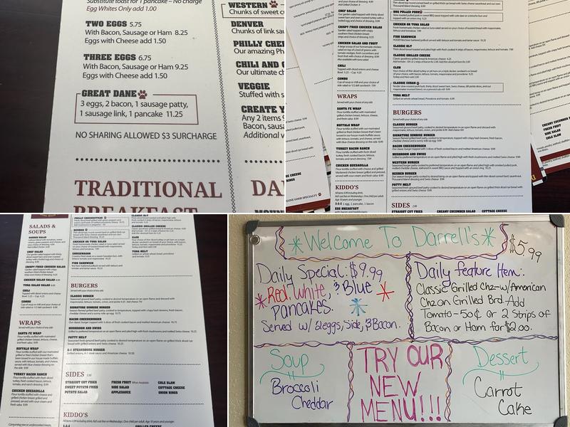 Darrell's Diner Menu