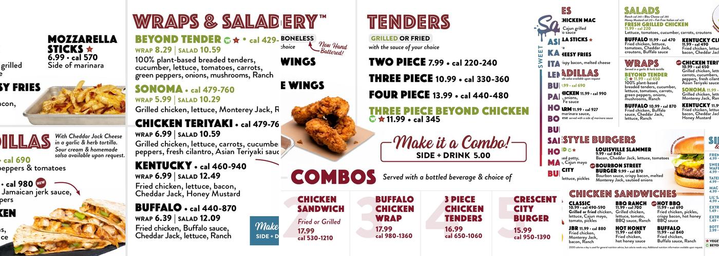 WOW Café Menu