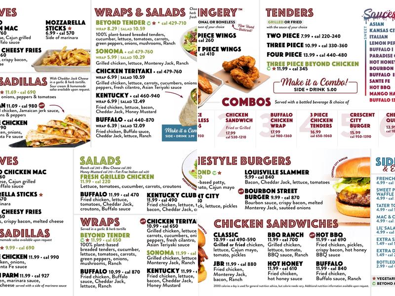 WOW Café Menu