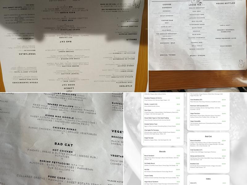 BEARCAT CAFE UPTOWN Menu