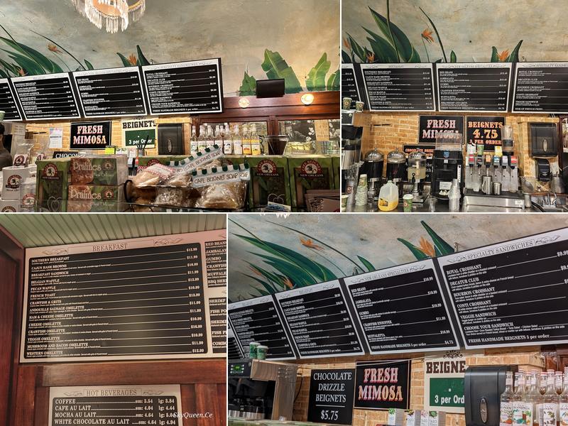 Cafe Beignet, Royal Street Menu