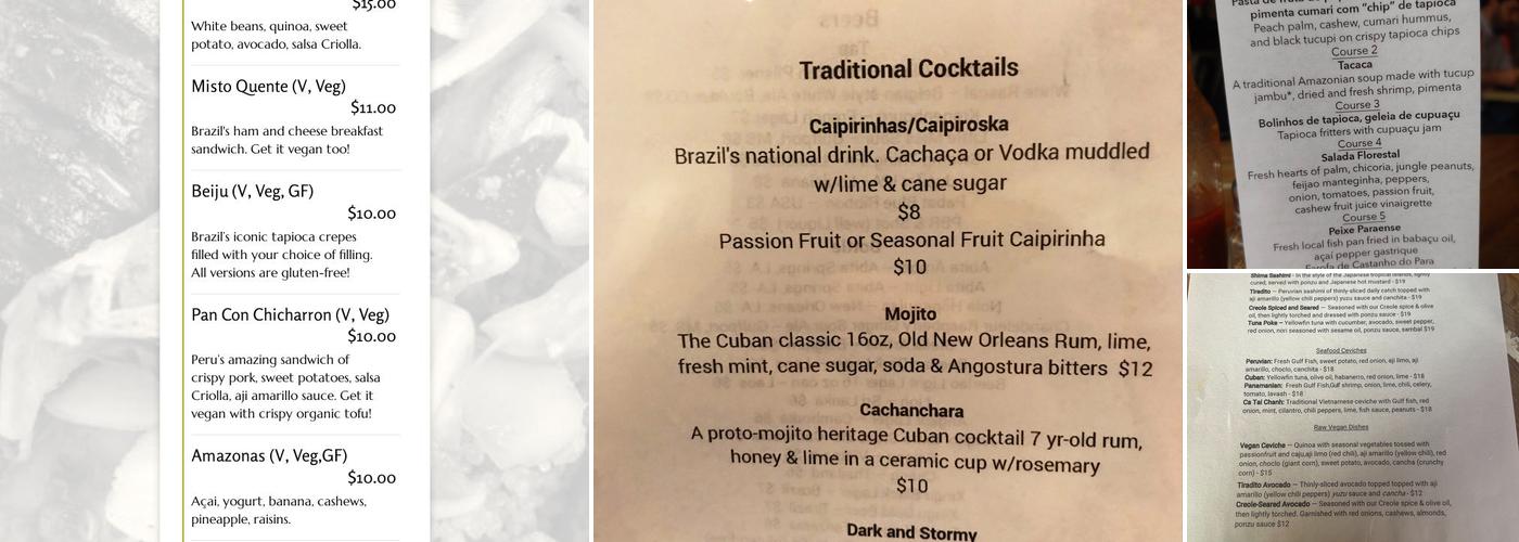 Carmo Menu