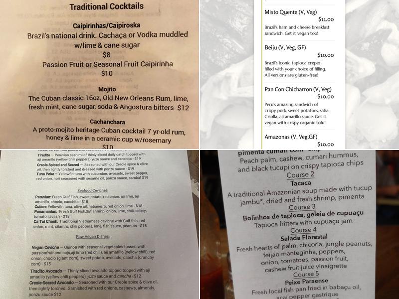 Carmo Menu