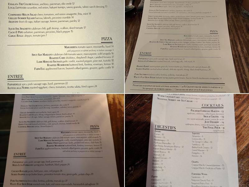 Paladar 511 Menu
