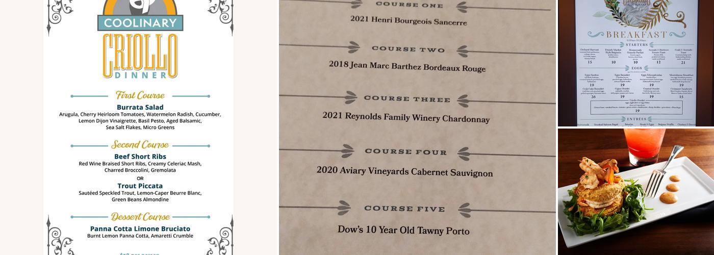 Criollo Restaurant Menu