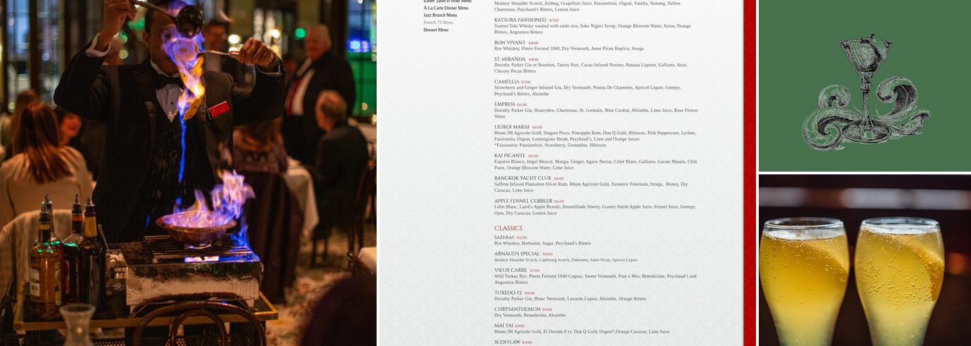 French 75 Bar Menu