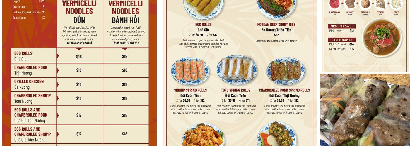 Tân Định Menu