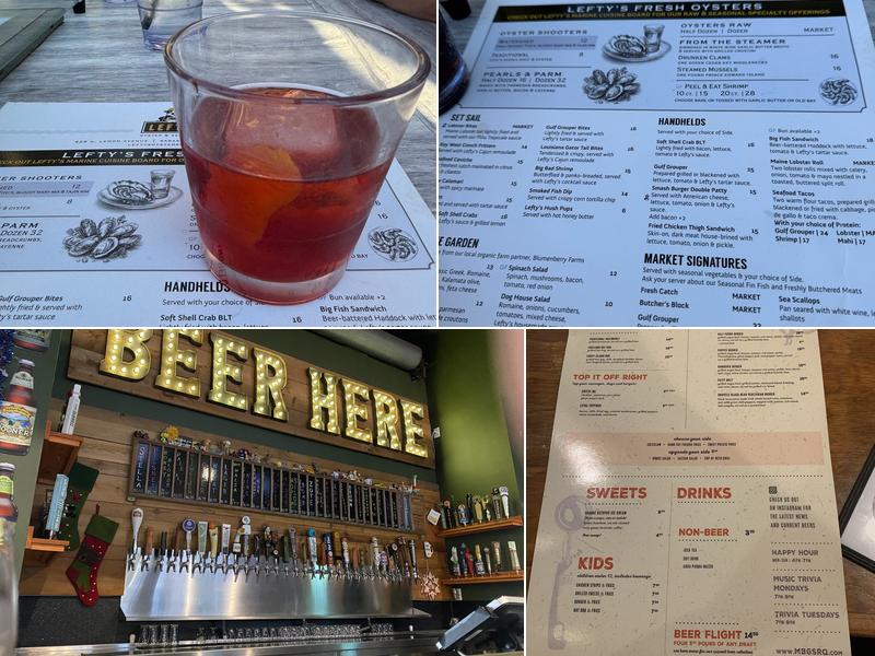 Mandeville Beer Garden Menu