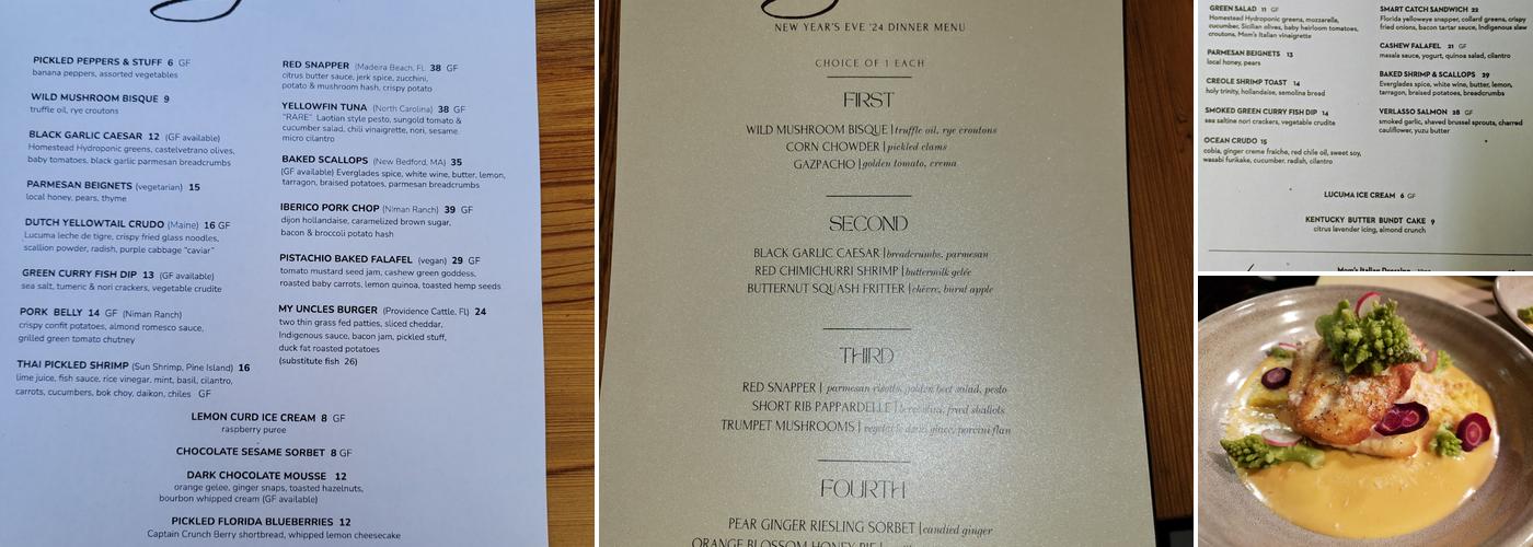 Indigenous Restaurant Menu