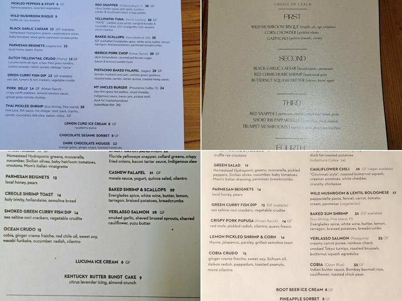 Indigenous Restaurant Menu