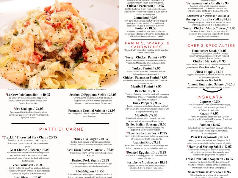 Cafe Bella Menu