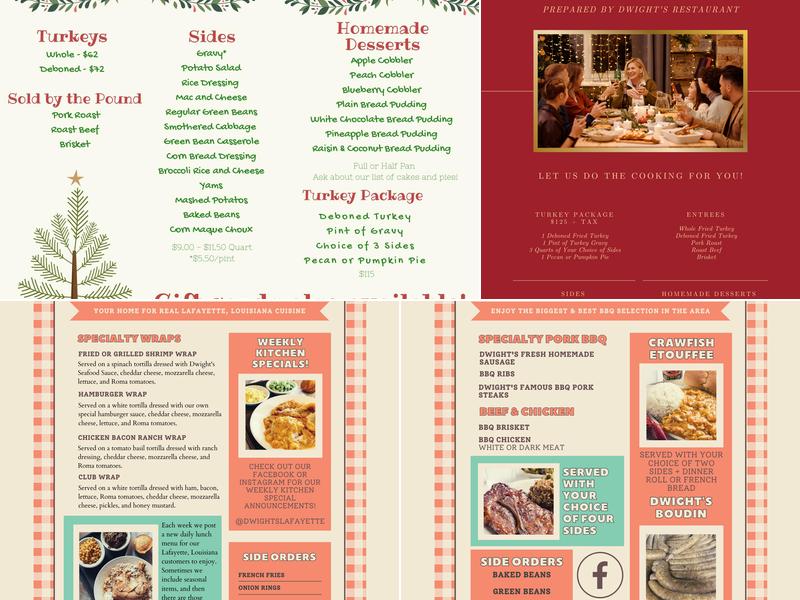 Dwight's Restaurant Menu