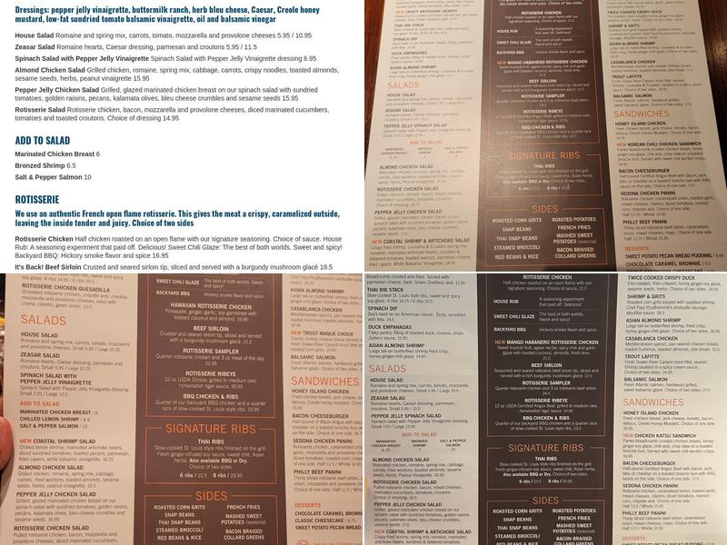 Zea Rotisserie & Bar Menu