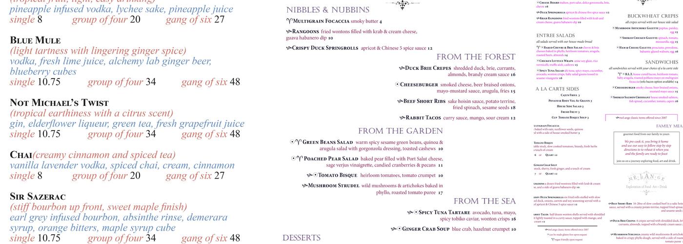Melange Menu