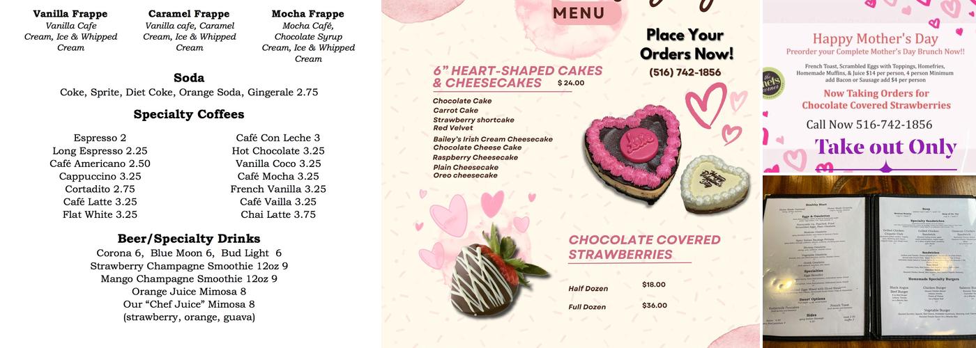 The Chefs Corner Cafe Menu